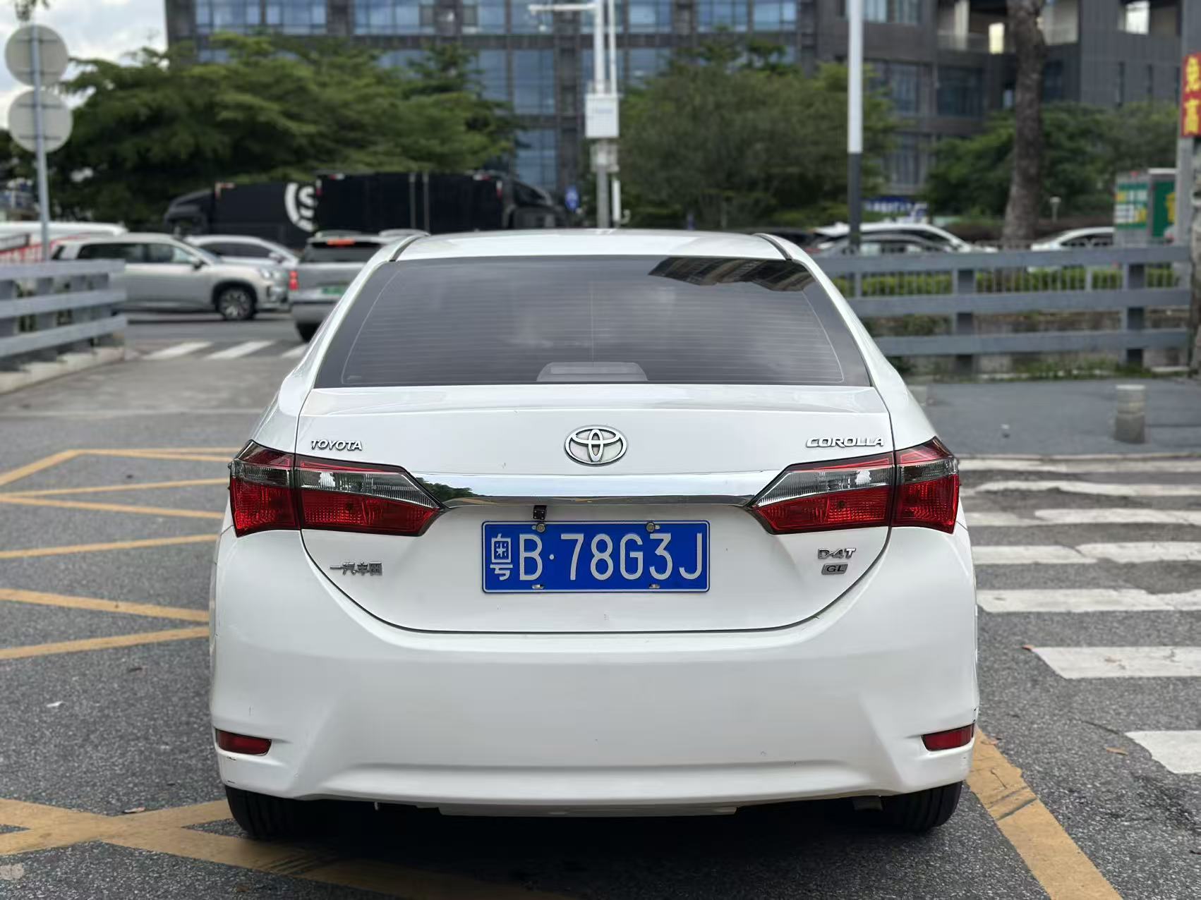 Toyota Corolla rear exterior street view