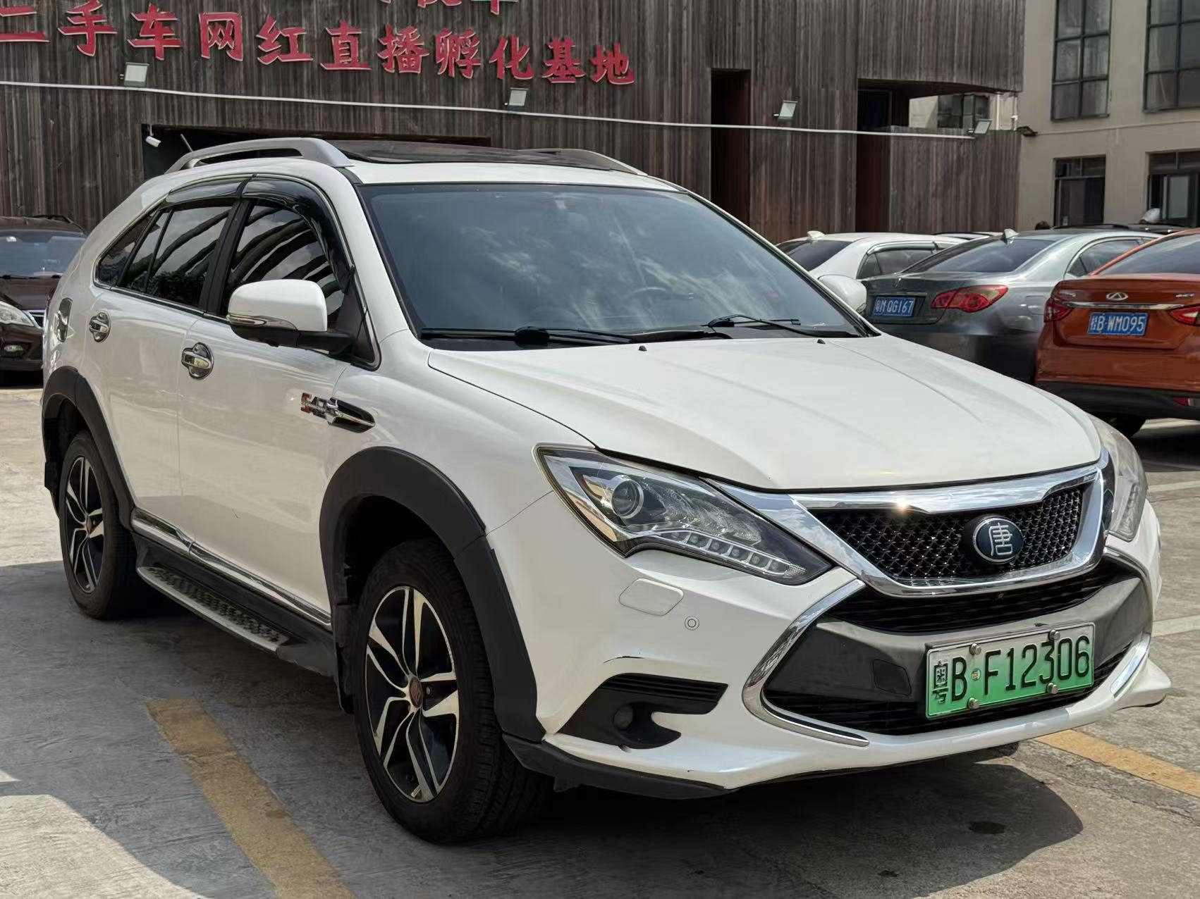 BYD Tang 2015 - Rear view, green new energy plate