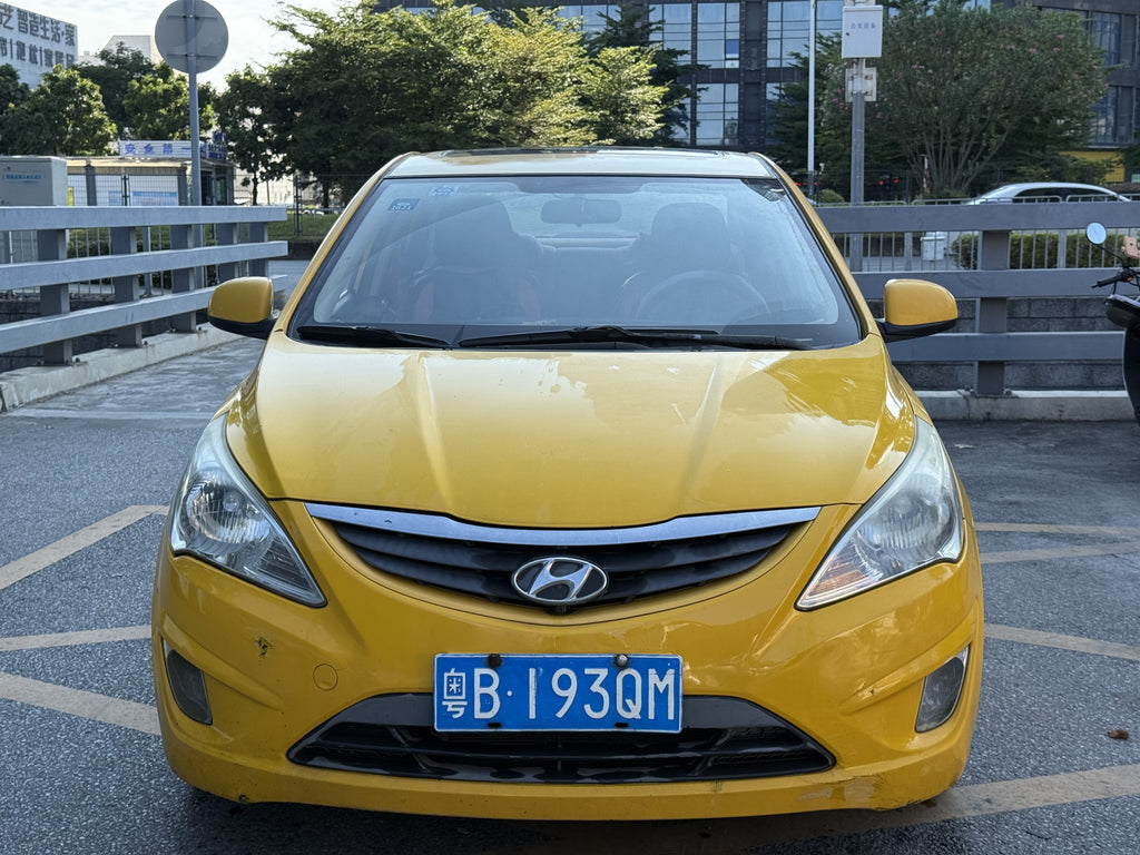 2010 Hyundai Verna Yellow Sedan - Rear View