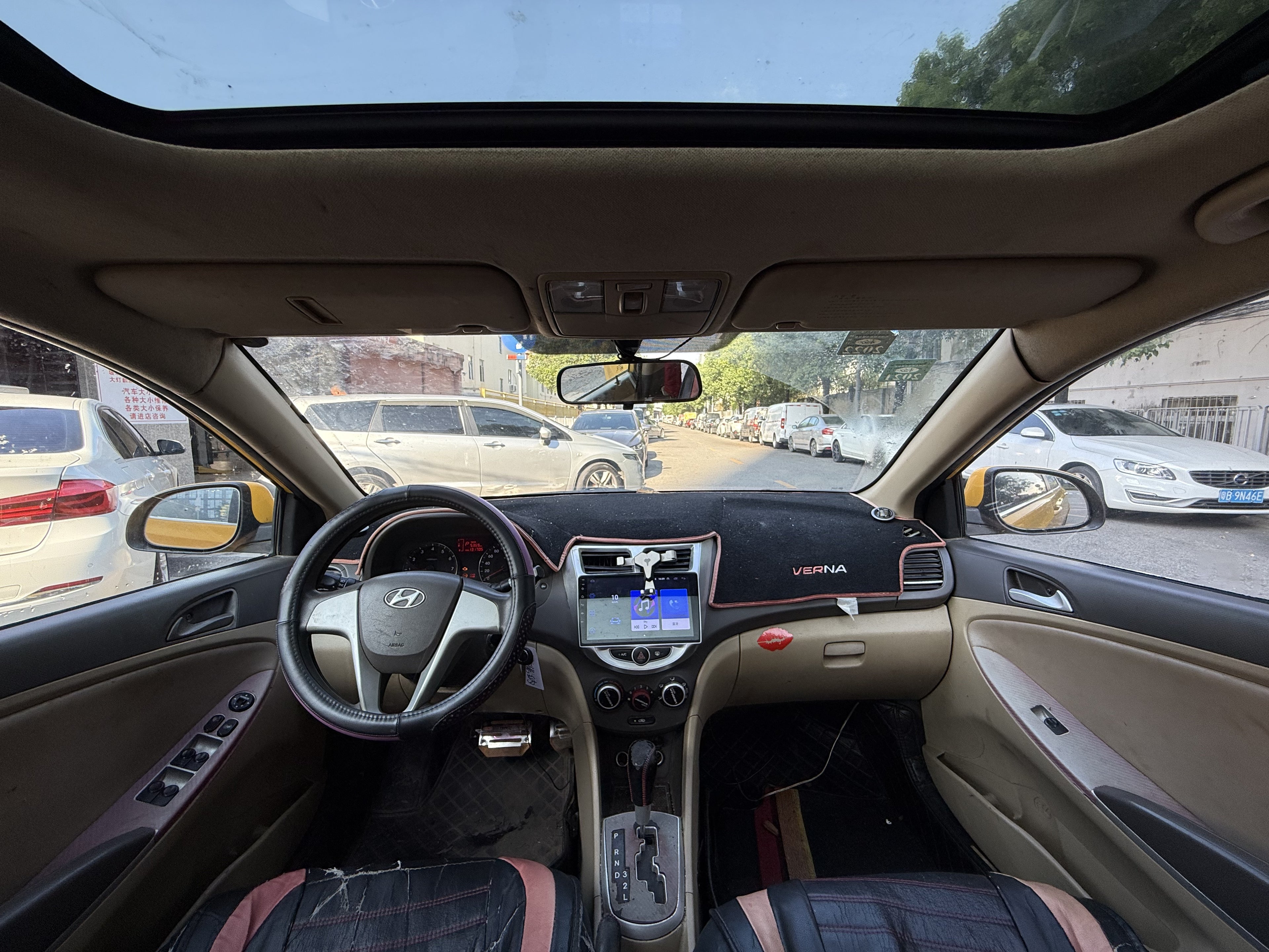 2010 Hyundai Verna Yellow Sedan - Interior Dashboard