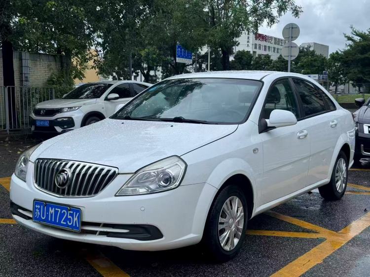2015 Buick Excelle white sedan rear three-quarter view