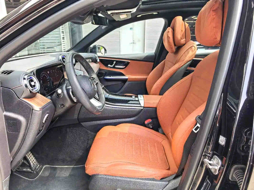Used Mercedes-Benz GLC 350 e L 4MATIC 2025 2.0T Plug-in Hybrid Luxury SUV | Low 23,000 KM, Black Exterior Orange Interior, Export Ready