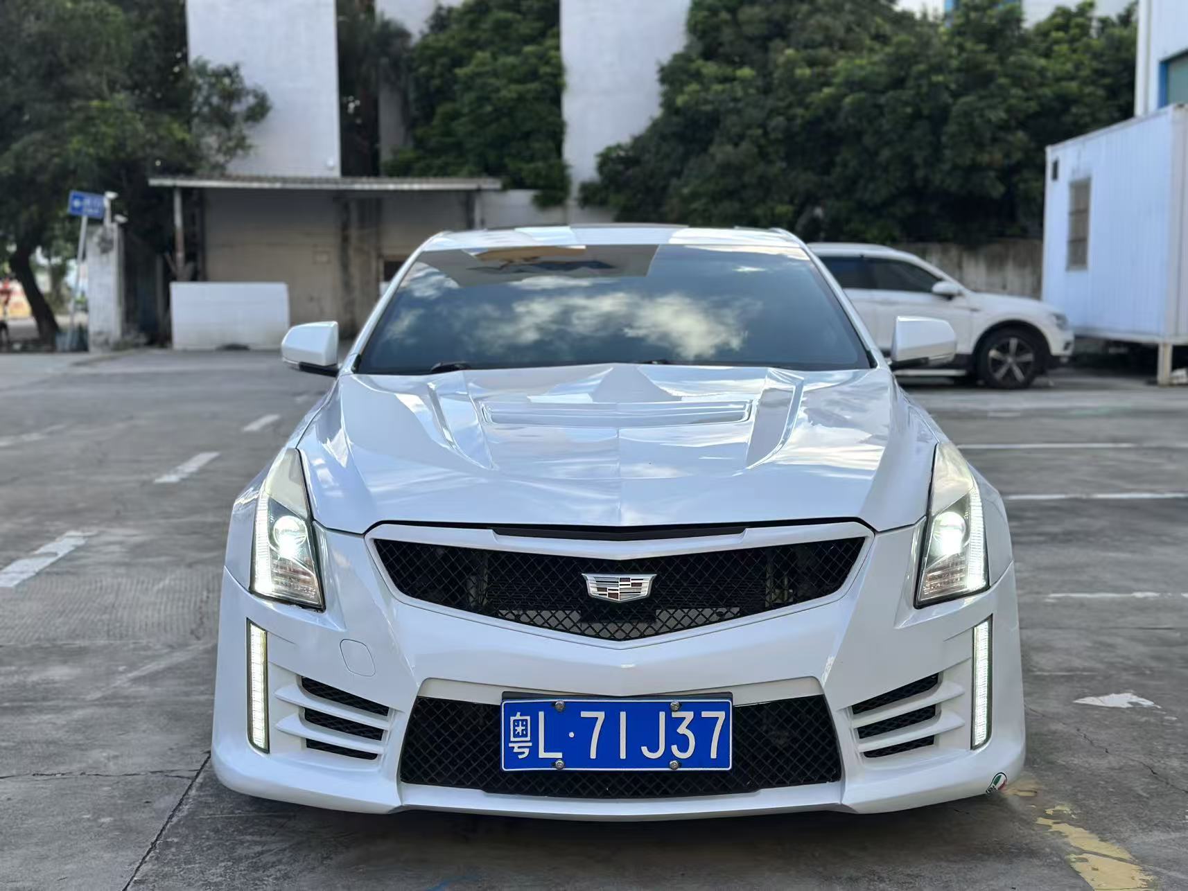 2016 Cadillac ATS-L 28T Elite White Sedan - Rear View